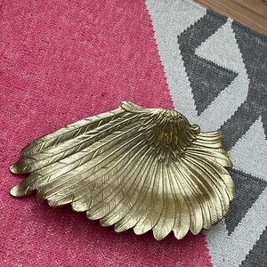 Nate Berkus Metal Angel Wing Gold Brass Bronze Catch All Dish